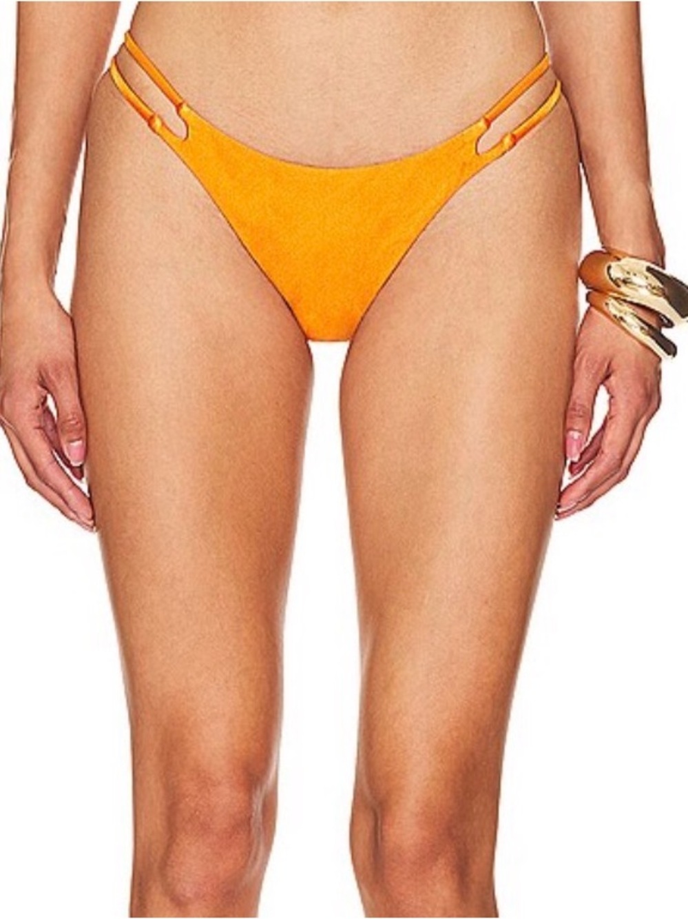 L*Space Wilder Bitsy Orange Double-Strap Bikini Bottom